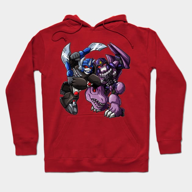 Skirmish of the Animalistic Robots Hoodie by Ninjatron